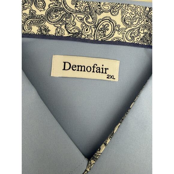 Demofair Men's Knitted Button Down Shirt Long Sleeve Stretch Wrinkle-Free Sz-2XL - Picture 7 of 12